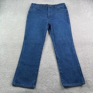 Wrangler Jeans Mens 38x30 Blue Rigid Slim Fit Straight Medium Wash Denim 936DEN